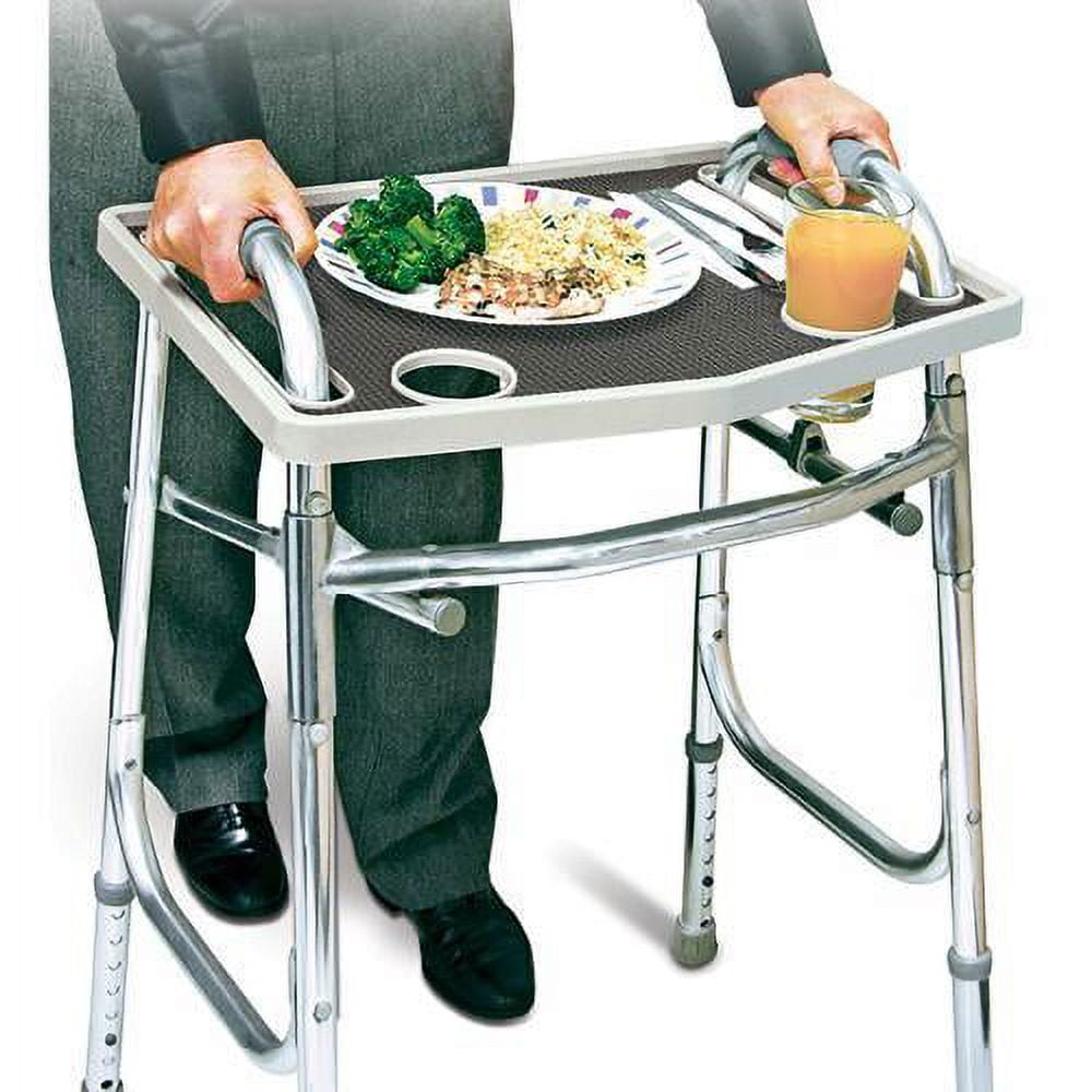 Jobar International North American Health + Wellness Walker Tray With Non-Slip Grip Mat