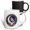 Multicolor, variant on 3drose, Victor Male Name, Moon, Man, Bald Eagle Head. Artsy Gift for a Man, 11oz Two-tone Black Mug