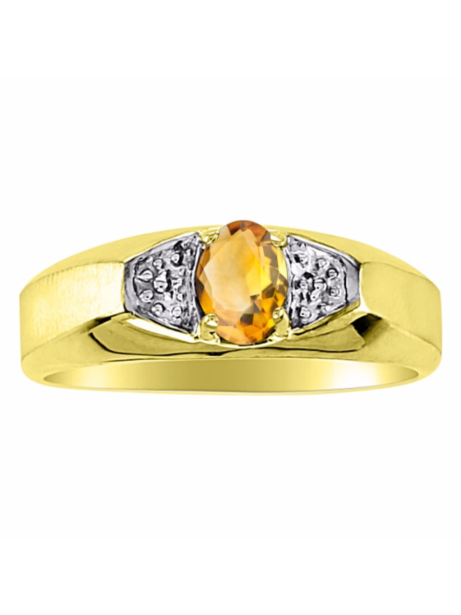 Birthstone Ring Sterling Silver or Yellow Gold Plated Silver
