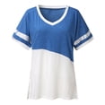 thumbnail image 4 of Mittory Womens Plus-Size Tops Color Block T Shirts Short Sleeve Tunics T Shirts Summer Short Sleeve Casual Cotton, 4 of 8