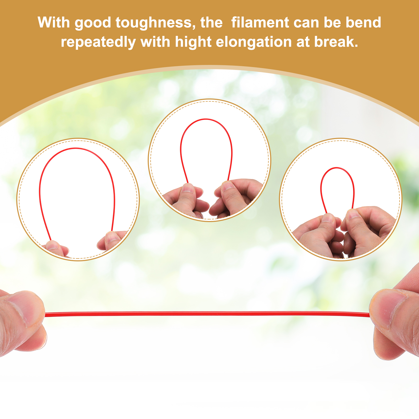 3D Printer Filament High Precision Superior Toughness Glossy Filament Metal Silver for Printers Black,White