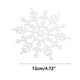 thumbnail image 2 of Adorno colgante para árbol de Navidad - Decoración de 12 cm de plástico blanco con copos de nieve y ciervos para hogar y regalo, 2 of 2