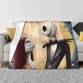 thumbnail image 1 of Goofa The Nightmare Before Christmas Pattern Fleece Throw Blanket for Couch, Soft Checkered Flannel Blanket for Sofa, Warm Cozy Decorative Blanket Fall Decor Gift-60"x50", 1 of 6