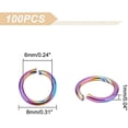 thumbnail image 3 of 100Pcs 6mm Rainbow Color 304 Stainless Steel Open Jump Rings Round Ring 18 Gauge Open Jump Rings Metal Rings for Bracelet Necklace Jewlery Making, 3 of 8