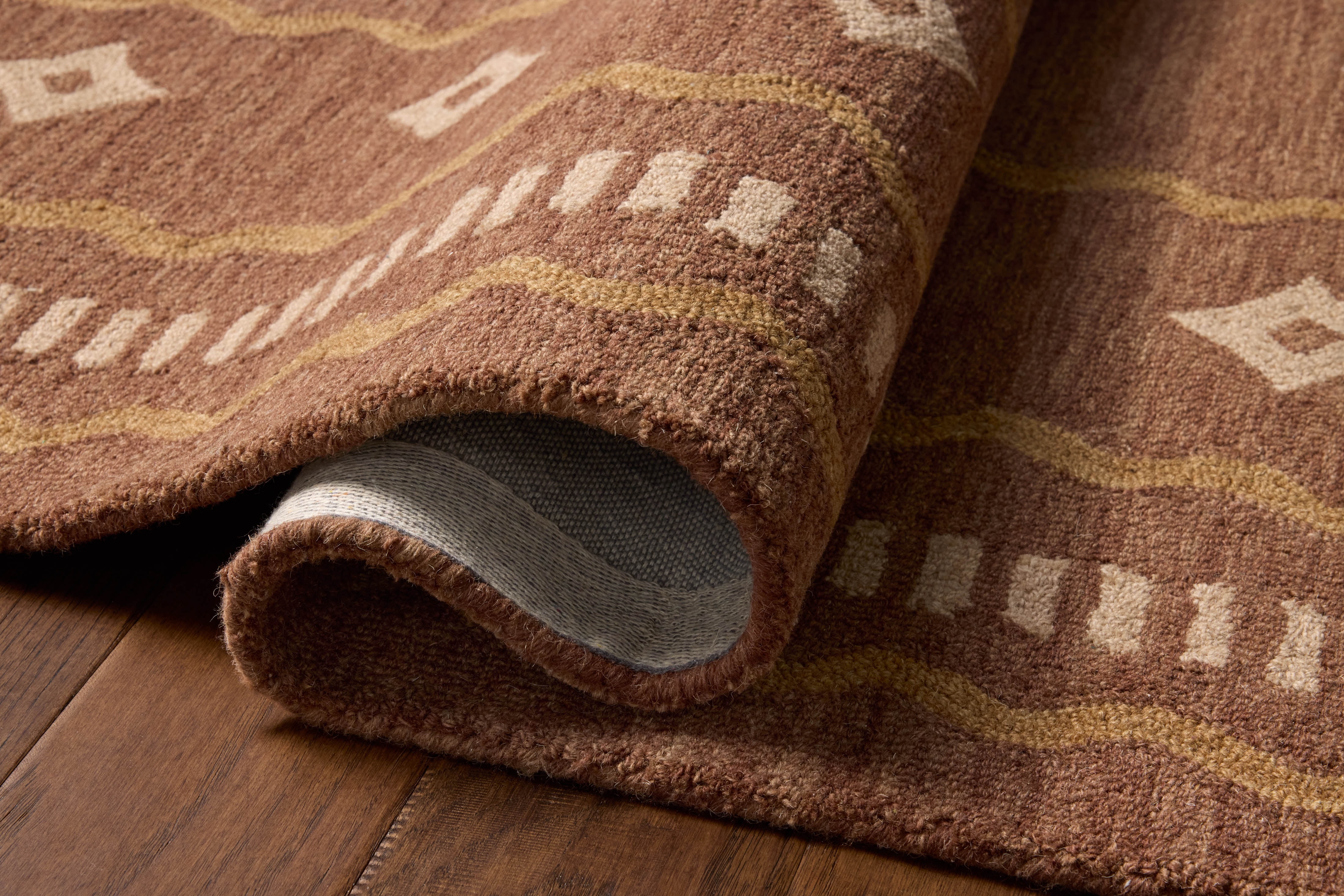 Chris Loves Julia x Loloi Alfie Clay / Spice 18" x 18" Sample Rug