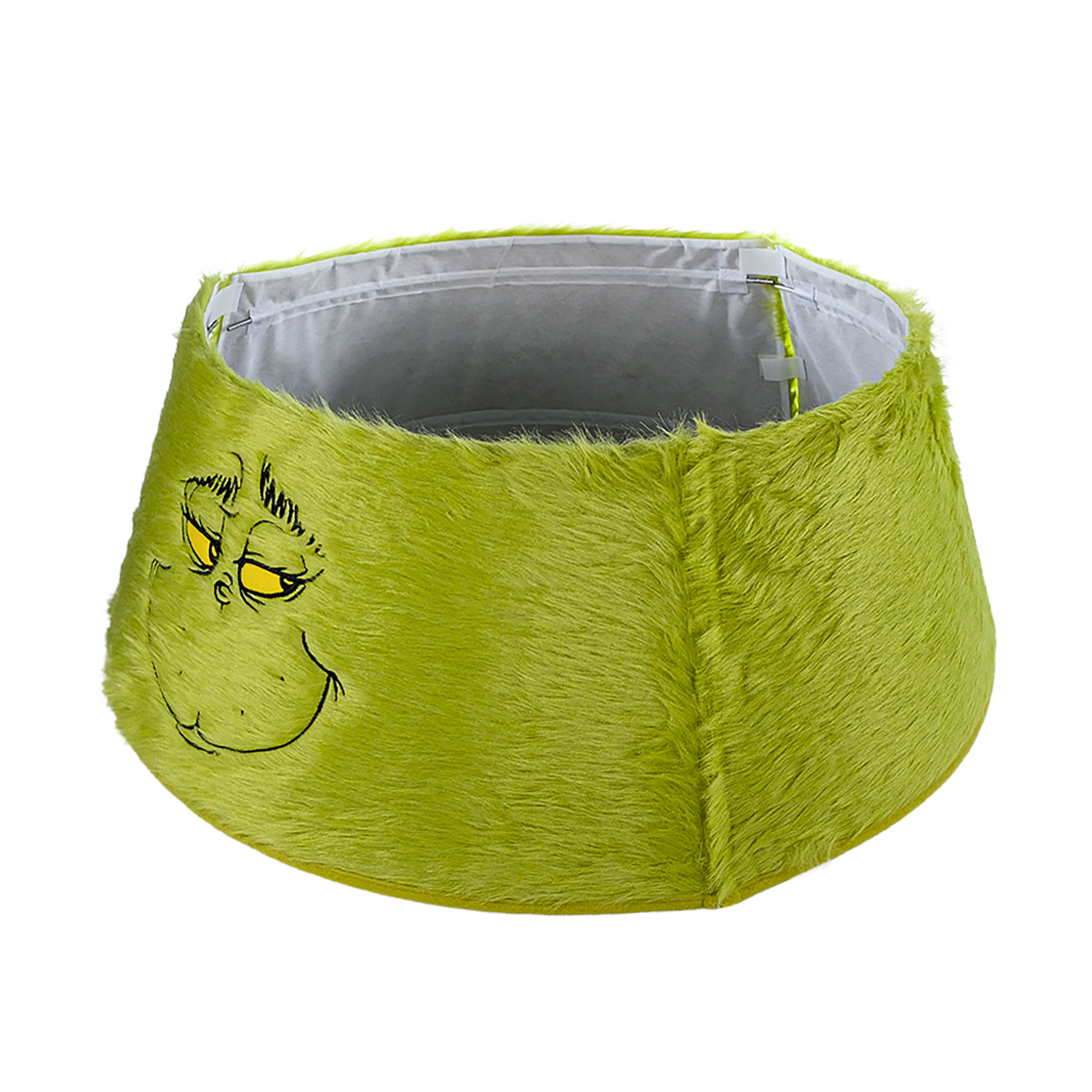 Grinch Tree Collar – Green Character Face Holiday Accent