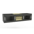 thumbnail image 4 of Alpine 60" Black Wood Floating Vanity Base/Brushed Nickel Handles, 4 of 6