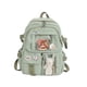 thumbnail image 1 of Sonducket escolar cómoda y espaciosa para mujer - de gran capacidad para mujer escolar Mochilas verde con insignia colgante, 1 of 6
