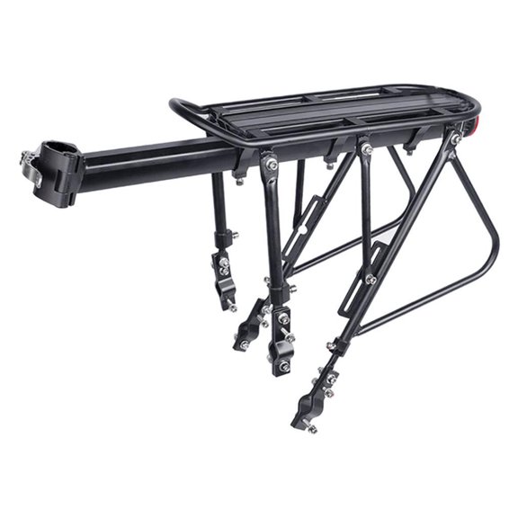 Advancent Tija de sillín trasera para bicicleta, soporte para bicicleta trasero de carga para equipaje al aire libre Ciclismo Medio montaje rápido