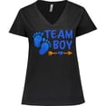 thumbnail image 3 of Inktastic Team Boy Women's Plus Size V-Neck T-Shirt, 3 of 5