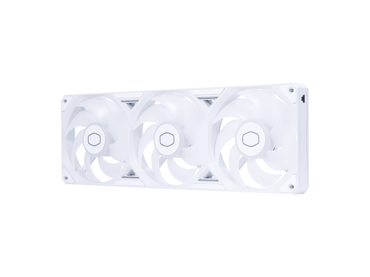 Cooler Master White Single-Frame aRGB PC Case|Liquid Cooler Fan, 360mm, Single Modular Cable, PWM 2,050 RPM, Air Balance Blades, Loop Dynamic Bearing, Radiant aRGB Lighting