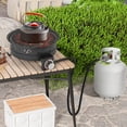thumbnail image 2 of Costway 17" Portable Gas Fire Pit with Folding Legs & Removable Grill Carrying Bag, 2 of 9