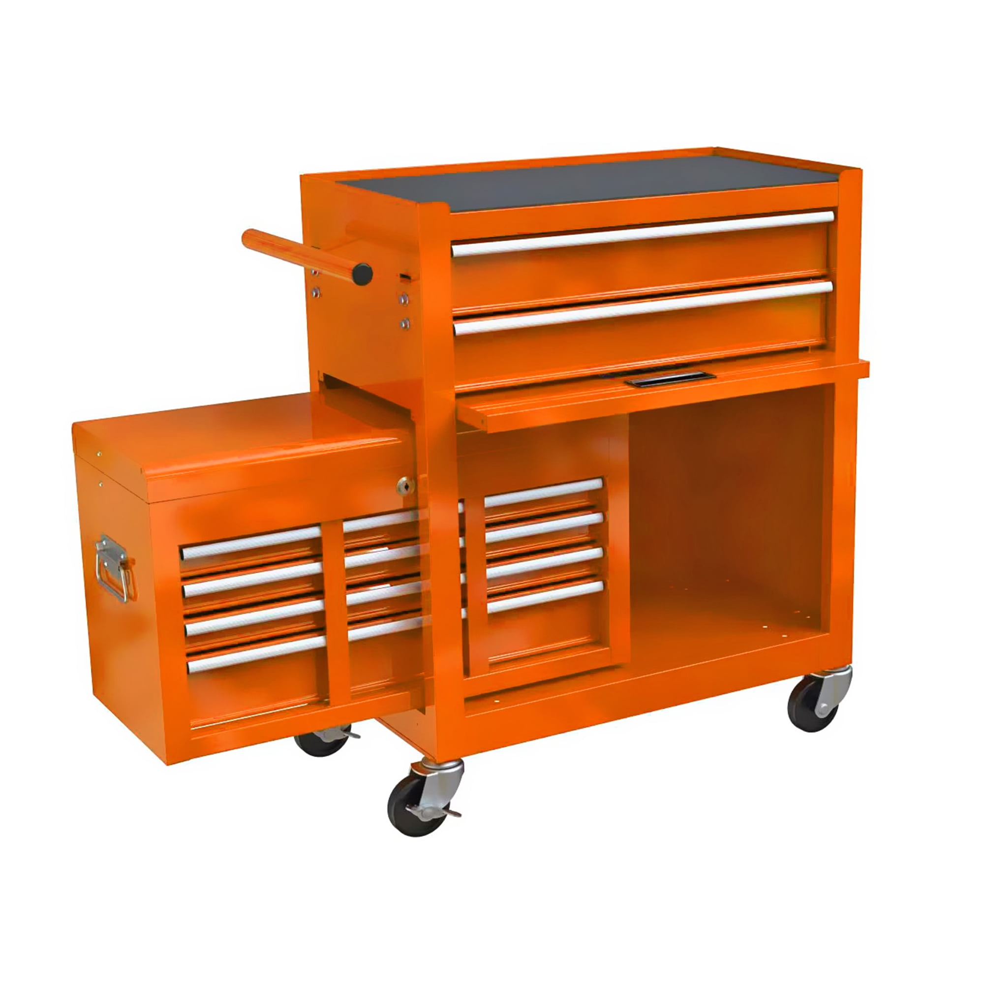Maemttes 8-Drawer Large Rolling Tool Chest - 2-in-1 Detachable Metal Storage Cabinet With Lockable Drawers