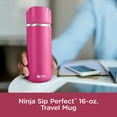 thumbnail image 3 of Ninja Sip Perfect 16oz. Travel Mug, Leak Proof Stainless Steel Insulated Tumbler for Hot Drinks,Pink, 3 of 6