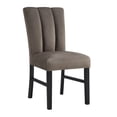 thumbnail image 2 of Mocha Tufted Dining Chairs Set of 2: Modern Upholstered Side Chairs with Channel Back, 2 of 7