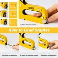 thumbnail image 4 of Deli Staple Gun, Heavy Duty Staple Gun, 3 in 1 Manual Nail Gun with 6000 Staples(D, U and T-Type), for Upholstery, Material Repair, Carpentry, Decoration, Furniture, DIY, 4 of 8
