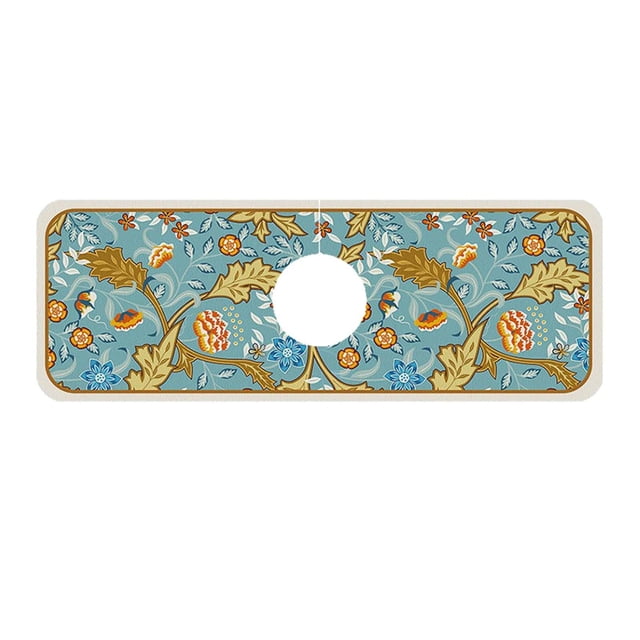 Alfombrilla para grifo de cocina superabsorbente de 5,51'' x 14,96'', antideslizante, lavable y rápida Caer