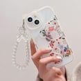 thumbnail image 5 of for iPhone 12 pro Case Clear Cute Flower Bear with Pearl Chain for Girls with Bear Ears Soft TPU Shockproof Protective Girly -Flower Bear, 5 of 13