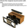 thumbnail image 4 of Vintage Wooden Bluetooth Speaker 5.0 Portable Wireless Stereo Speaker with FM Radio, AUX, USB, TF Card, 3D Surround & Extra Bass, 45W PMPO, Retro Home Audio for Indoor & Outdoor Use, 4 of 8