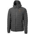 thumbnail image 2 of Men's-Cutter & Buck  Gray Clemson Tigers Mission Ridge Eco Insulated Repreve Hooded Full-Zip Puffer Jacket, 2 of 3
