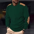 thumbnail image 4 of Men's Solid Color Long Sleeve Pullover Top Big and Tall with Drawstring Twill Round Neck Base Layer, 4 of 9