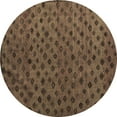 thumbnail image 1 of Ahgly Company Indoor Round Abstract Brown Modern Area Rugs, 3' Round, 1 of 4