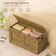 thumbnail image 3 of Toy Box, Storage Chest with Safety Hinges, Lift Top Wooden Toy Chest, Storage Bench, for Living Room, Bedroom, Entryway, Honey Brown, 3 of 17