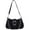 Black, variant on Hotian Black Handbag for Women Top Buckle Suede Shoulder Bags with Chain Purses