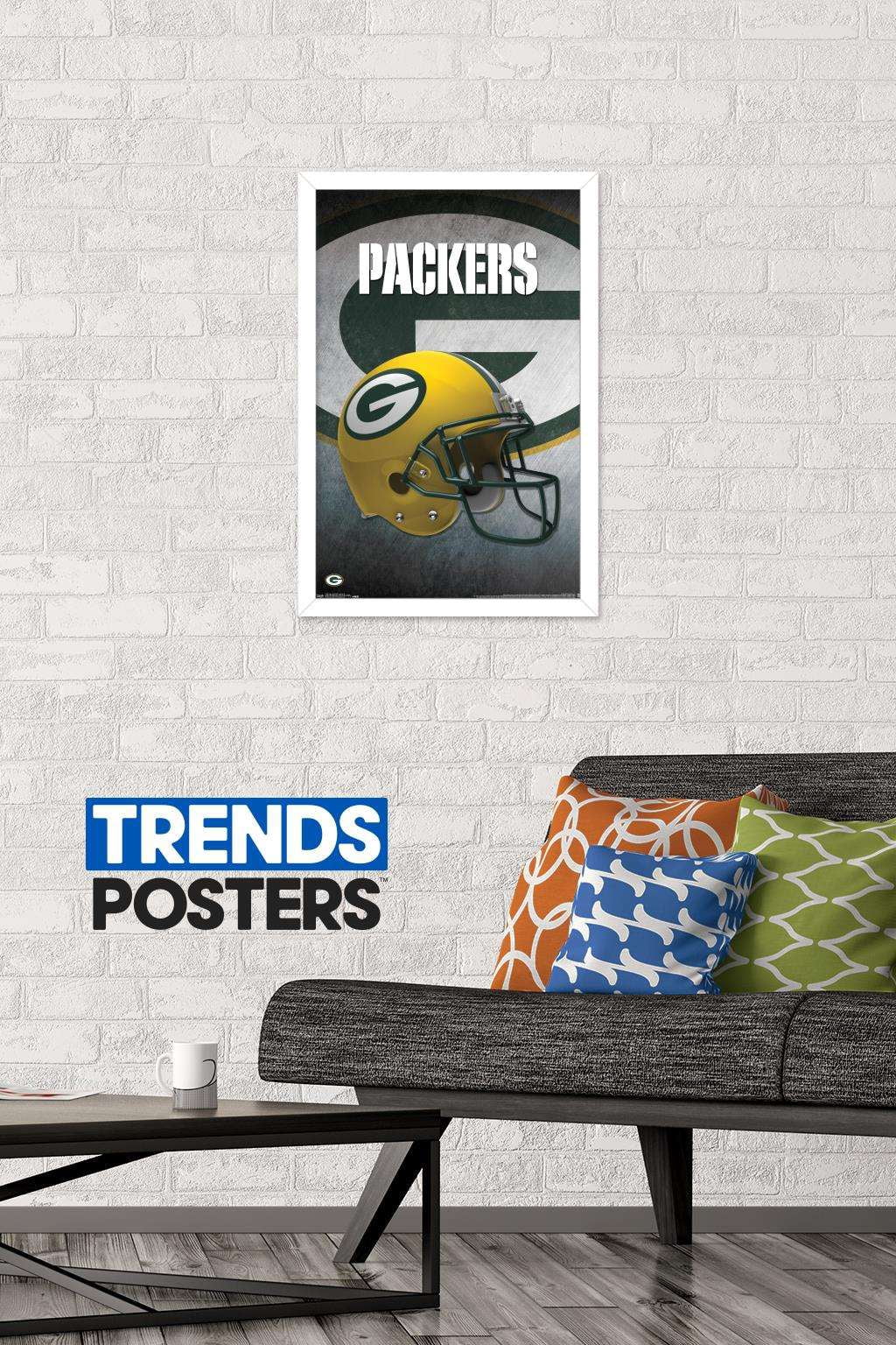 NFL Green Bay Packers - Helmet 16 Wall Poster, 14.725" x 22.375", Framed