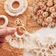 thumbnail image 2 of Round Wooden Beads for Accessory Creation Handcrafted Beige 50Pcs 0.8In, 2 of 8
