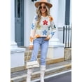 thumbnail image 5 of Cute Sweaters for Women Long Sleeve Floral Pullover Knitted Outerwear Y2K Tops Loose Winter Fall Outfits 2025 White M, 5 of 7