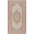 thumbnail image 4 of SAFAVIEH Courtyard Avi Traditional Indoor/Outdoor Area Rug, 6'7" x 6'7" Square, Light Beige/Terracotta, 4 of 10