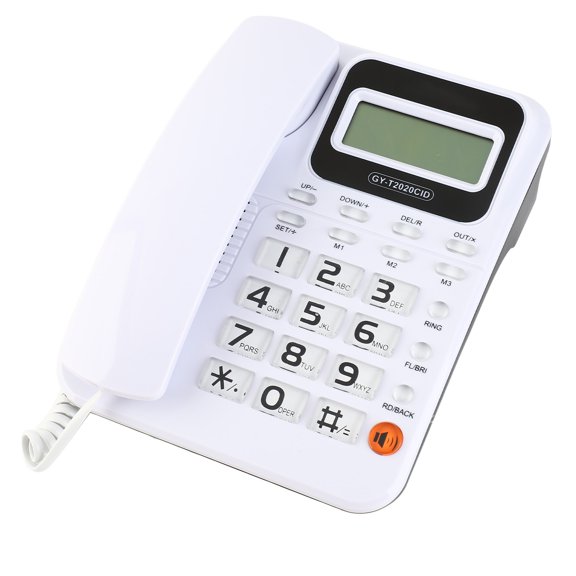 Teléfono Con Cable, Teléfono ABS Gy T2020cid Con Pantalla de Identificación de Llamadas con Altavoz, Interfaz dual Y Diseño de Calculador, Verificado de Registros de de de