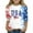 Blue, variant on Mlqidk Girls' Summer T Shirts 10-12 4th Of July American Flag T-Shirts Patriotic 3/4 Sleeve Tops Cute Red White and Blue Tees Kids Blue 6-7Y
