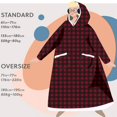 thumbnail image 5 of 1pc Flannel Blanket With Sleeves, Winter Hoodies Sweatshirt, Women Men Pullover Fleece Giant TV Blanket, 5 of 5