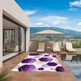 thumbnail image 2 of Purple Geometric Outdoor Rug 4x6 Ft, Non Slip Washable Area Rug, Gold White Hexagon Modern Patio Rugs Carpet Runner, Large Floor Mat for Indoor/Outdoor Deck Porch Camping, 2 of 8