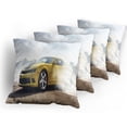 thumbnail image 5 of Ambesonne Cars Throw Pillow Cover 4 Pack, Racing Sports Drifting Men, 20", Yellow, 5 of 7