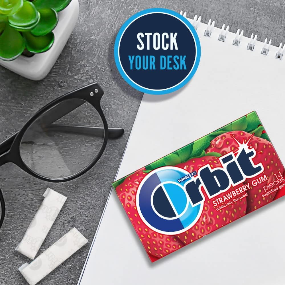 Orbit, Strawberry Remix, Count 12 (14S) - Gum / Grab Varieties & Flavors