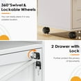 thumbnail image 3 of ETASE Lockable File Cabinets, Medium Density Fiberboard White and Brown, 3 of 10