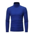 thumbnail image 3 of Doomiva Men's 3 Pcs Slim Fit Turtleneck Pullover Casual Basic Thermal Sweaters Black&Royal Blue&White M, 3 of 5