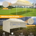 thumbnail image 5 of COBIZI 10x30 Heavy Duty Pop up Canopy Tent with 5 Waterproof Walls, UPF 50+ Protection, Roller Bag, Adjustable Heights, and 4 Sand Bags,Khaki (Enhanced Hexagonal Frame), 5 of 10