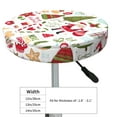 thumbnail image 4 of Lsque Snowflakes Santa Claus Round Bar chair cushion covers Velvet Fabric Premium Comfort Protects from Scratches and Stains for 14-17 Inch Chair- 12 inch, 4 of 7