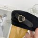 thumbnail image 1 of CARBONLIKE Sweet Metal Love Heart Mujer Boina Sombrero Moda Negro Elegante Octagonal Artista Pintor Newsboy Cap Retro A Girls Tour Cap ShuxiuWang 8390614735989, 1 of 1