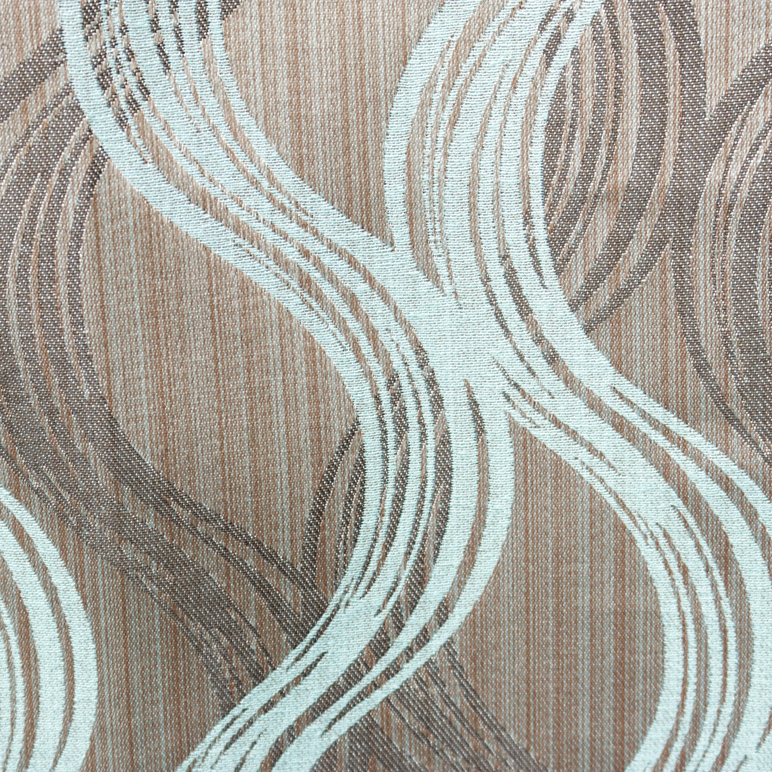 Fabric Mart Direct Aqua Cotton & Jacquard Weave Fabric By The Yard, 48 inches or 122 cm width, 19 Continuous Yards Blue Jacquard Fabric, Stripes, Upholstery Drapery Curtain Wholesale Fabric