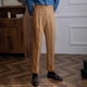 thumbnail image 1 of Pantalones largos de moda para hombre, casuales, de color sólido, con bolsillos y cremallera, cintura elástica, de poliéster., 1 of 4