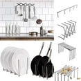 thumbnail image 2 of CAROOTU Storage Holders Rack Spoon Rests Pot Clips Kitchen Utensil Organizer Adjustable Stainless Steel, 2 of 7