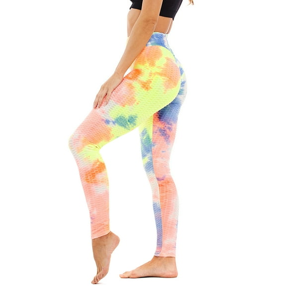 YouLoveIt Women High Waist Yoga Pants Ruched Butt Lifting Stretchy Leggings Tummy Control Slimming Leggings Workout Running Butt Lift Tights Workout Leggings Booty Scrunch Tights