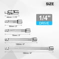 thumbnail image 2 of Uxcell 2" 3" 4" 6" Socket Extension Set with 1/4" Drive Universal Joint Socket 5 Pcs, 2 of 7
