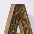 thumbnail image 4 of HANDMADE ECO-FRIENDLY "A" WOOD ALPHABET LETTER BLOCK FOR WALL MOUNT & TABLE TOP DÉCOR- , Natural-Gold Foil Color, Traditional Design, Letter Block For Study Room, Kids Room, Living Room, Hall, Offices, 4 of 5