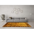 thumbnail image 3 of Ahgly Company Machine Washable Indoor Square Persian Yellow Traditional Area Rugs, 7' Square, 3 of 4